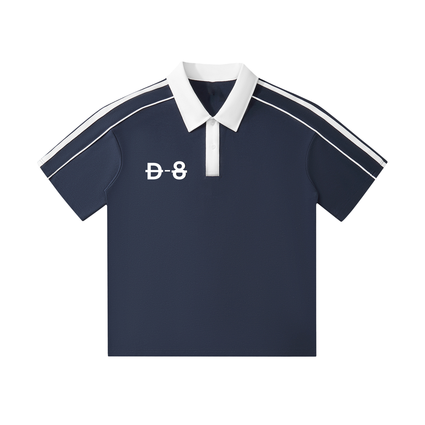 Contrast Collar Short-Sleeve Polo Shirt
