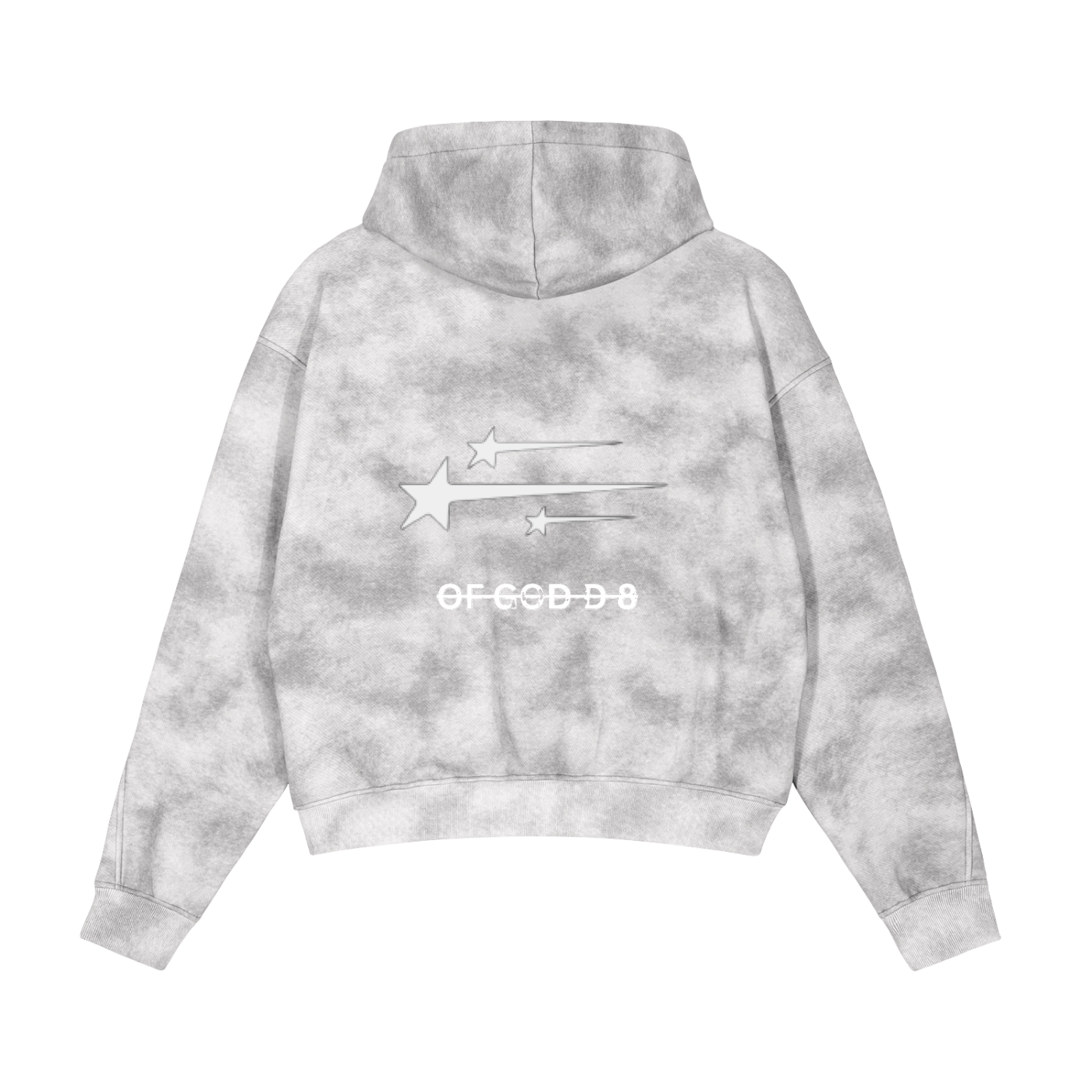 Dirty Washed Zip-Up Fleece Hoodie