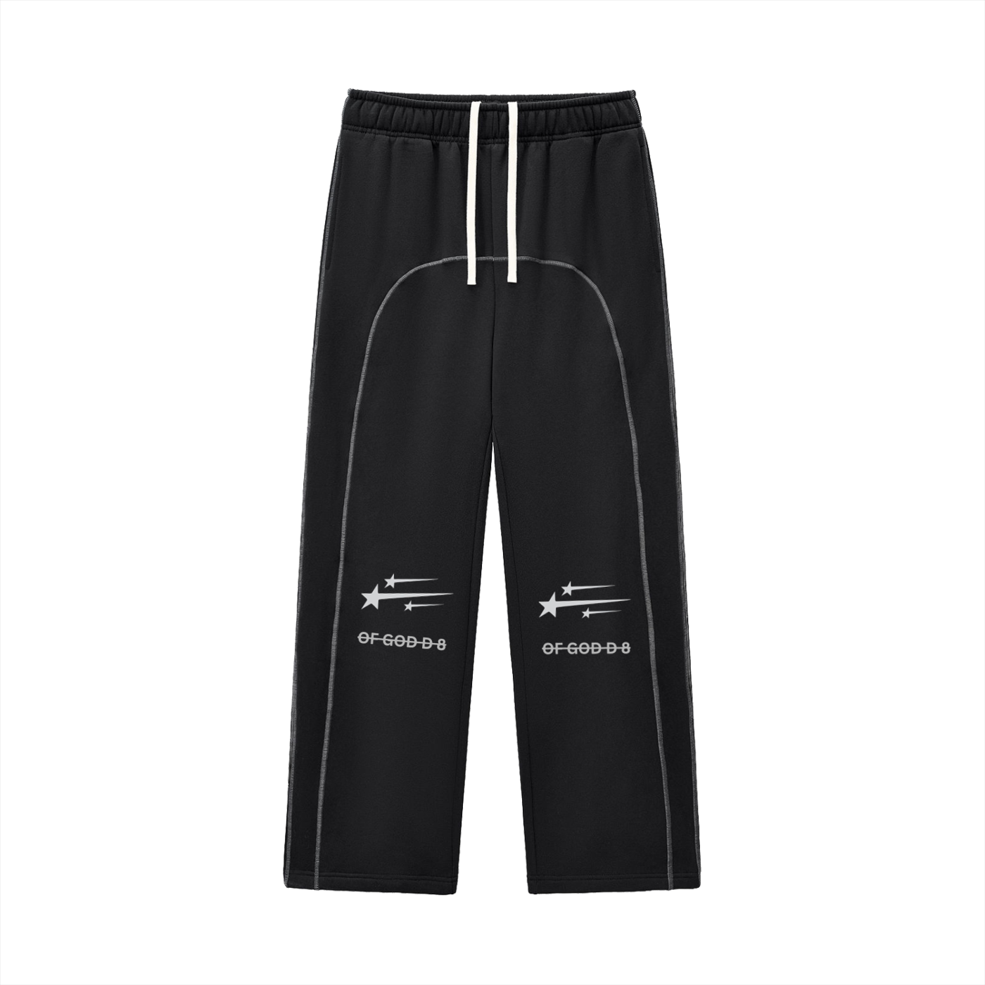 Contrast-Stitched Fleece Sweatpants