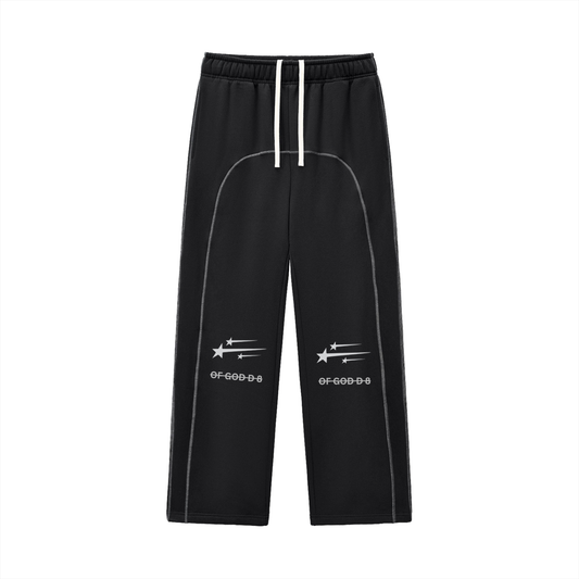 Contrast-Stitched Fleece Sweatpants
