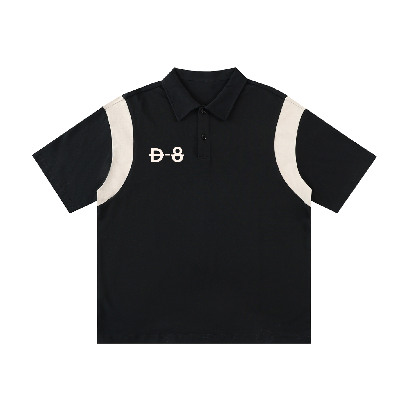 Contrast Panel Cotton Polo Shirt