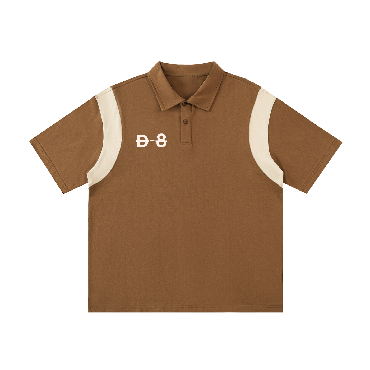 Contrast Panel Cotton Polo Shirt